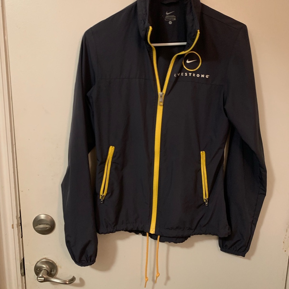Nike Livestrong mens Windbreaker Dark blue and yellow